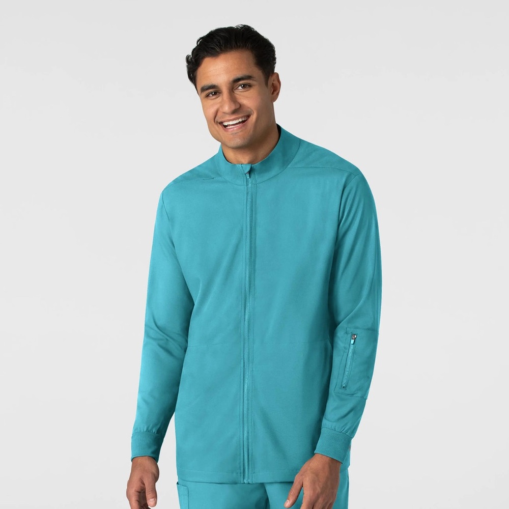 WINK men’s warm-up teal scrub jacket
